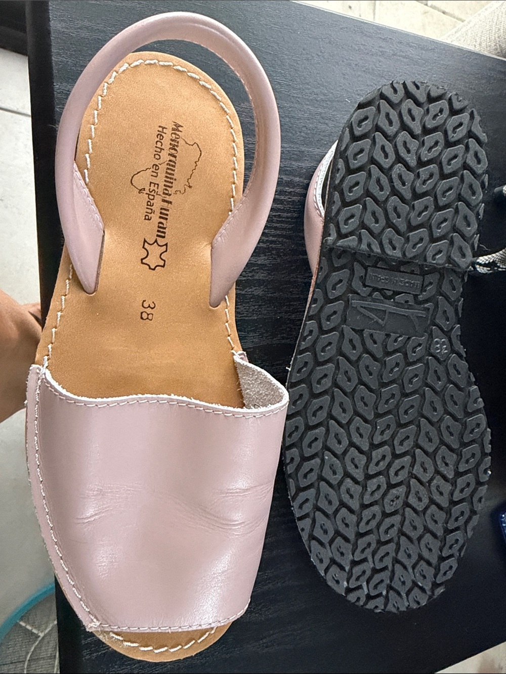 Women's blush pink Leather Slingback Sandals - Elegant Everyday Comfort